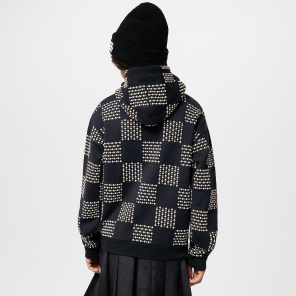 Louis Vuitton Cotton Hoodie With Pearl Damier Embroidery